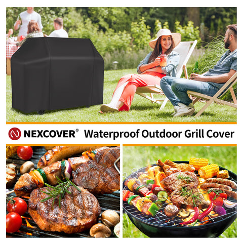 NEXCOVER grill cover folded for compact storage after use