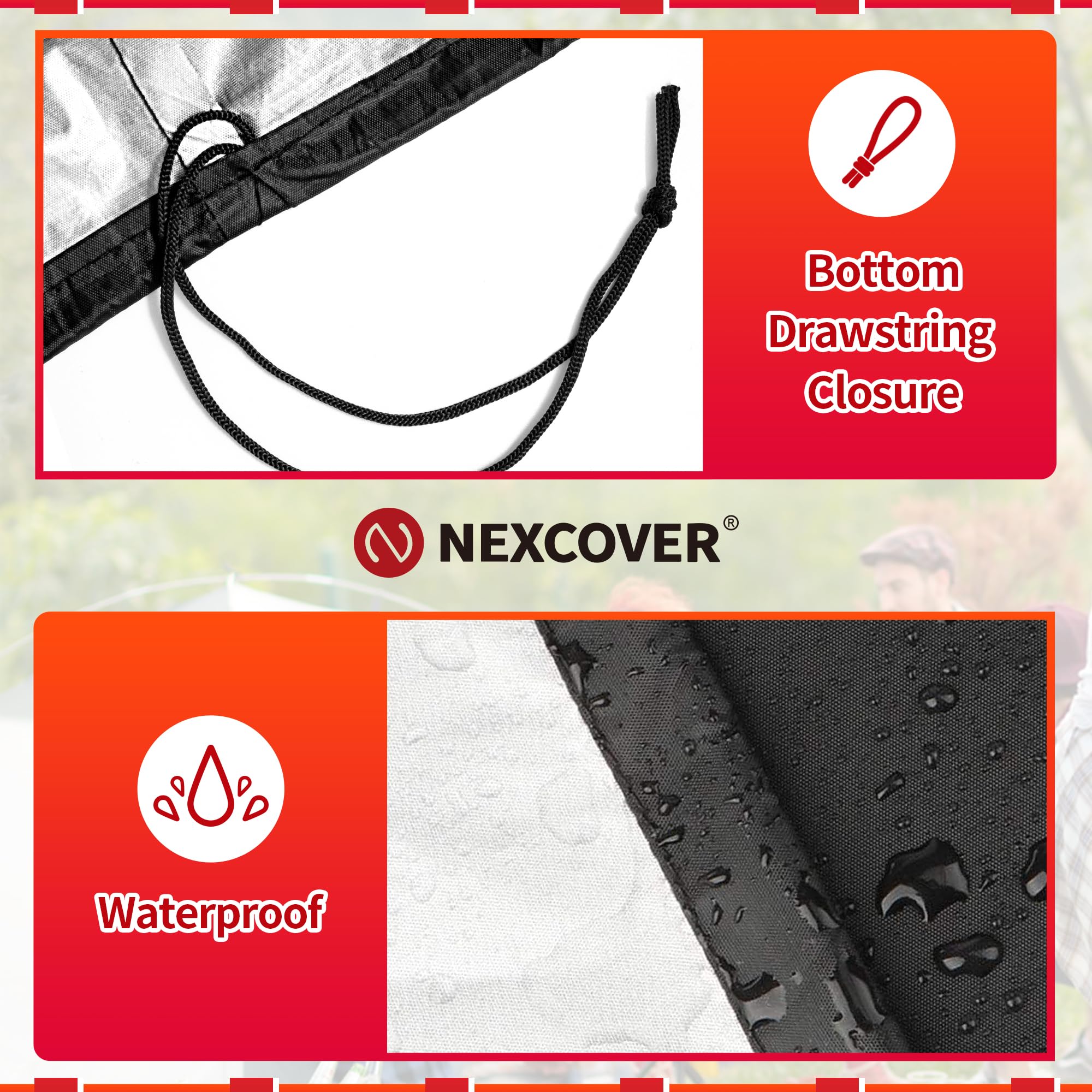 NEXCOVER reflective tape adds visibility for safe handling and storage.