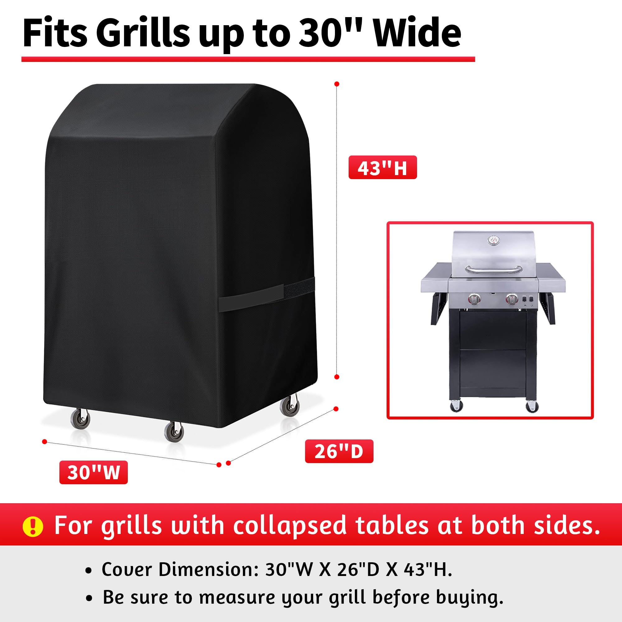 NEXCOVER waterproof Oxford fabric detail shields the grill from moisture during rain.