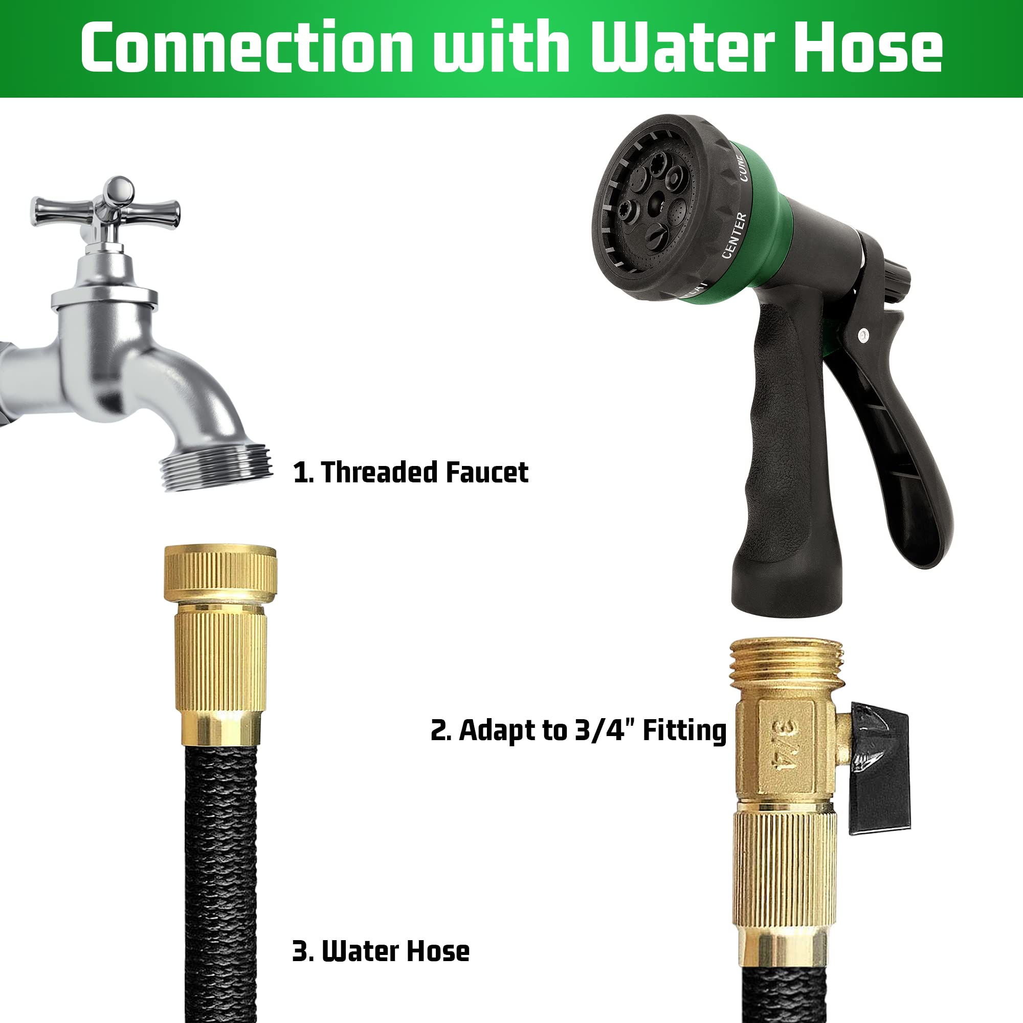 NEXCOVER hose nozzle mist spray for delicate misting