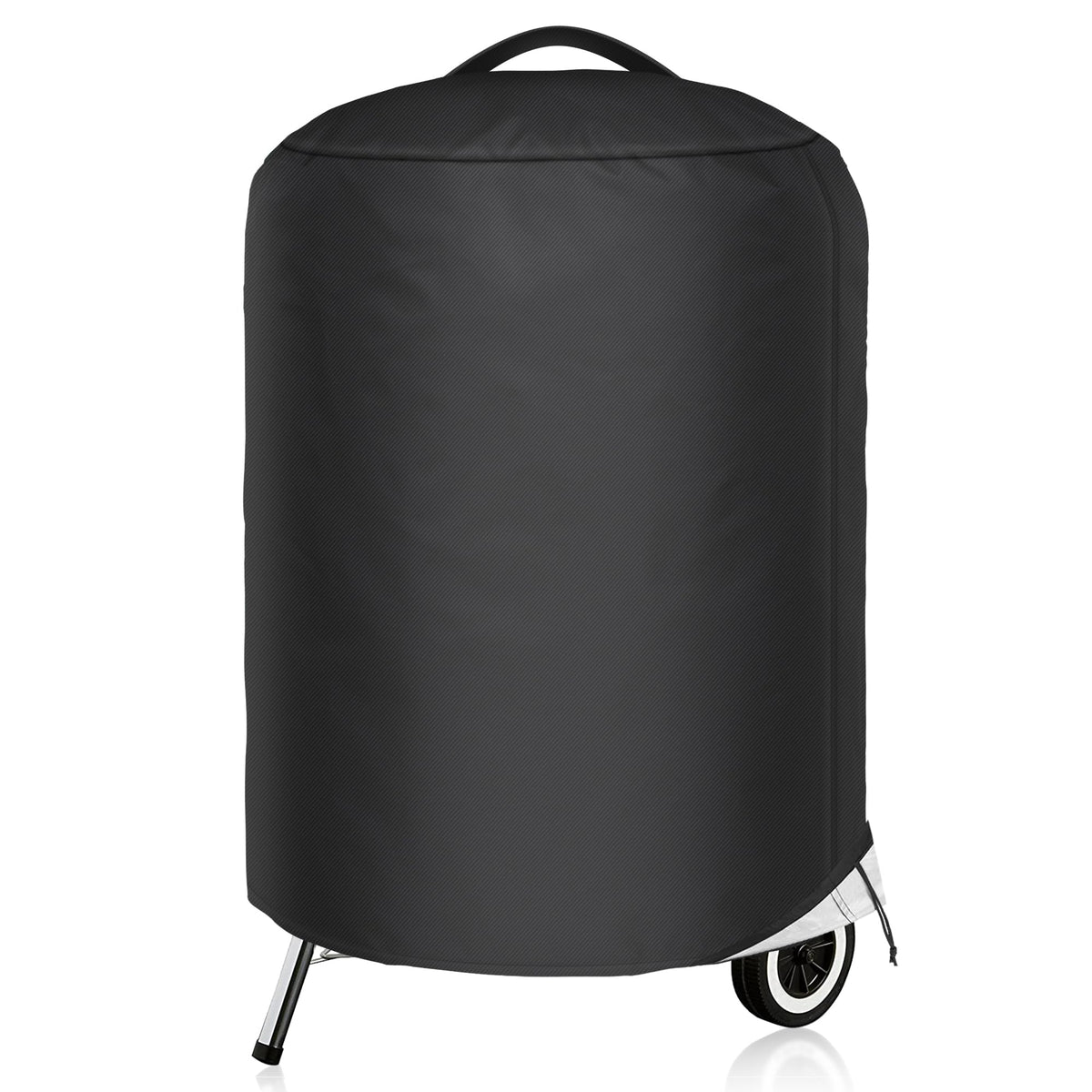 NEXCOVER kettle grill cover 26-5 inch diameter protects Weber 22-inch grills from rain.