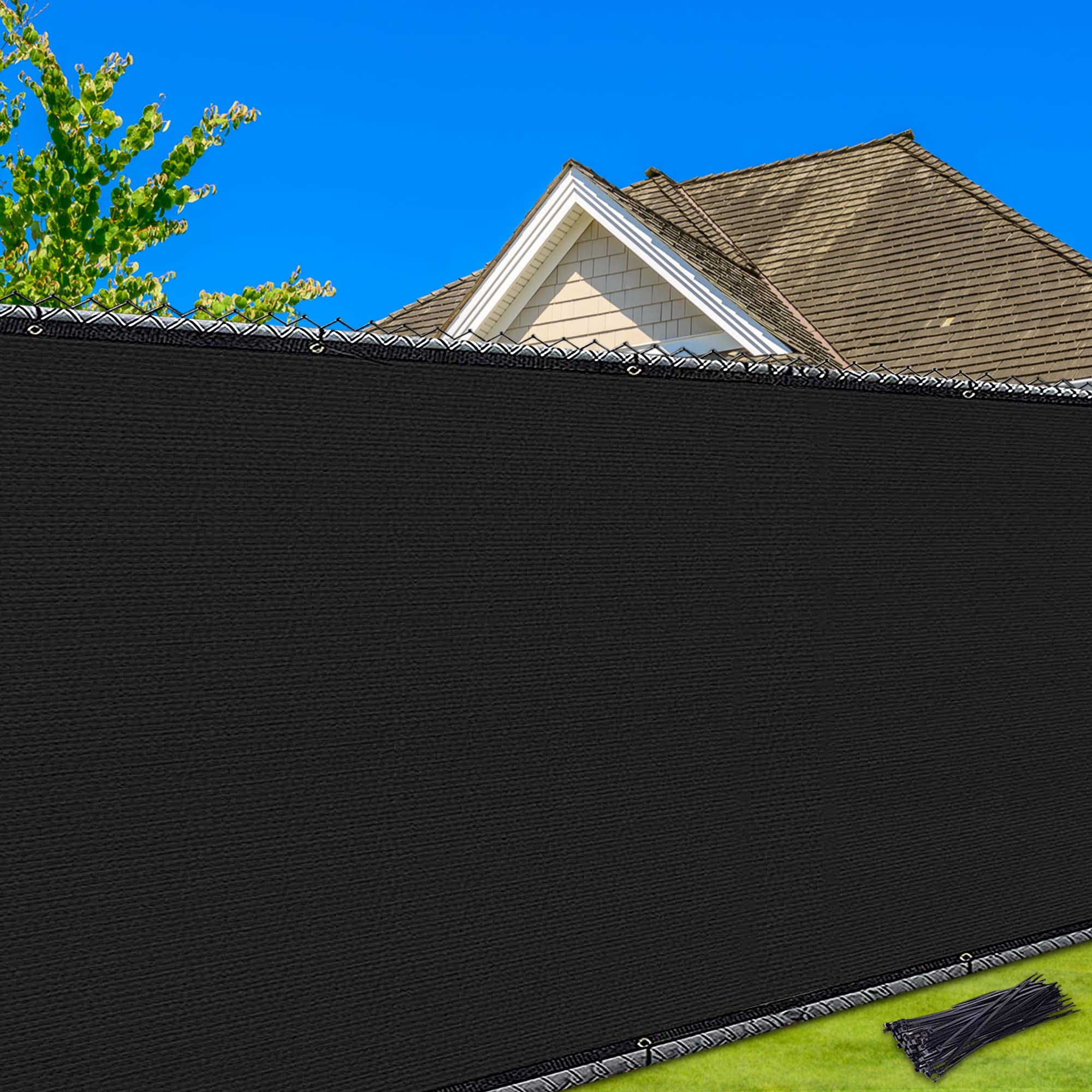 NEXCOVER privacy fence screen installed on a 5x25 setup for yard privacy.