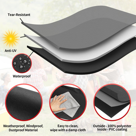 NEXCOVER UV-resistant fabric helps prevent fading of outdoor grills.