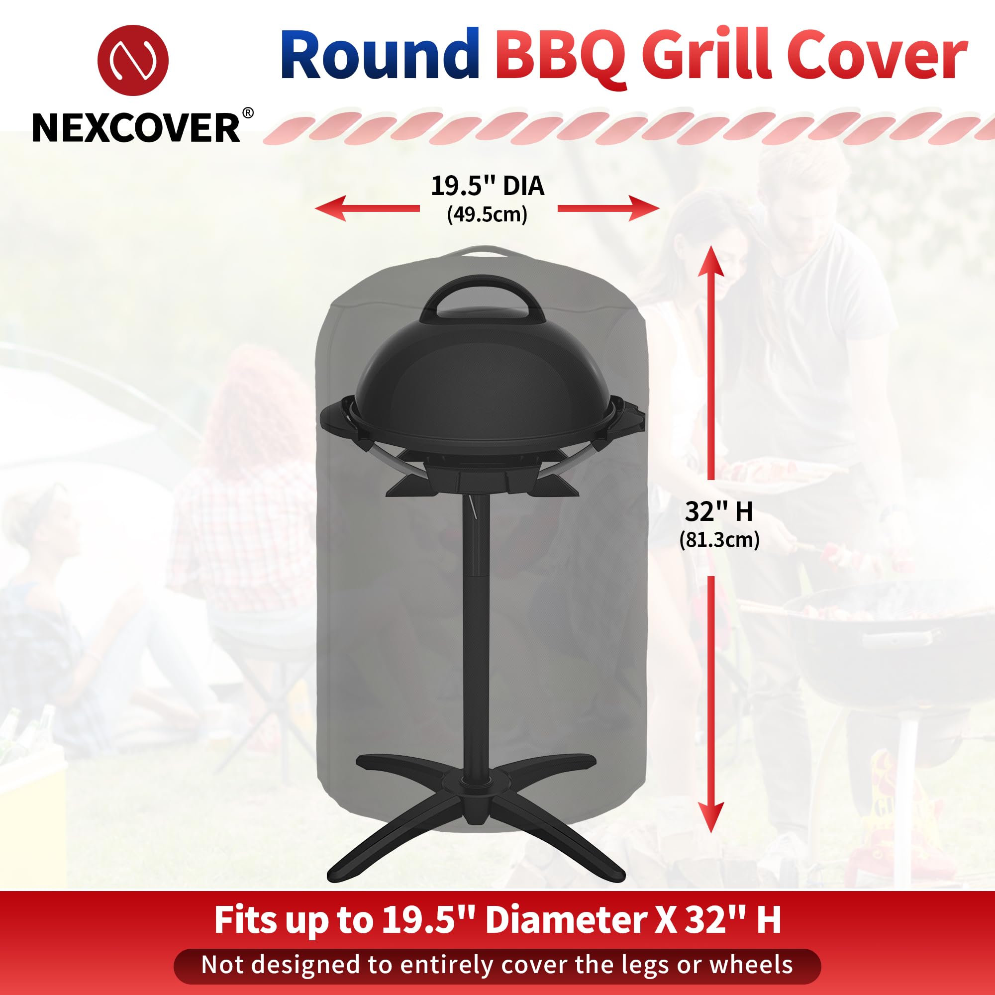 NEXCOVER waterproof material shields grills from rain and moisture.