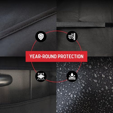 Nexgrill 64-Inch Griddle Cover strap detail with reinforced seams