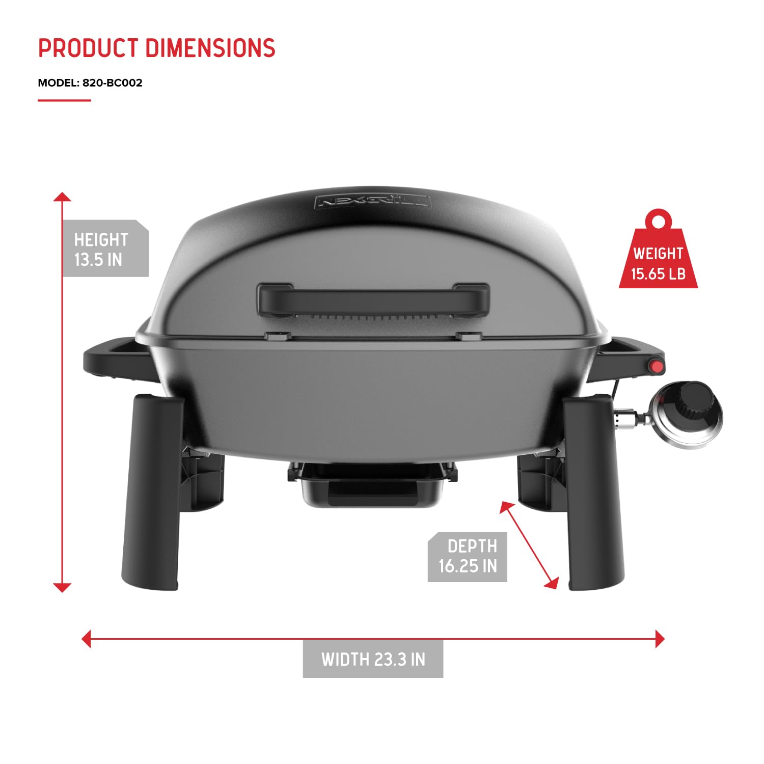 Nexgrill portable design with locking lid ensures stable setup and easy storage