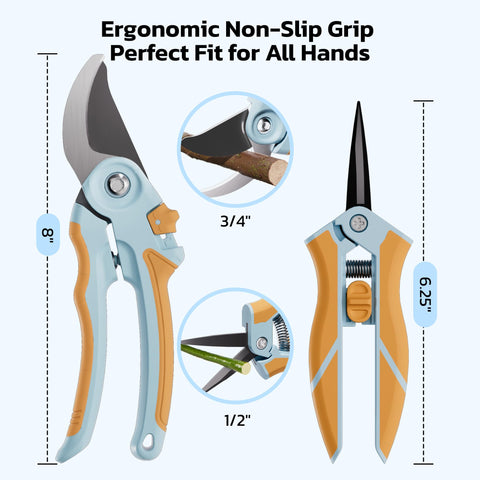 NEXON 2-pack garden clippers ideal for roses and small branches