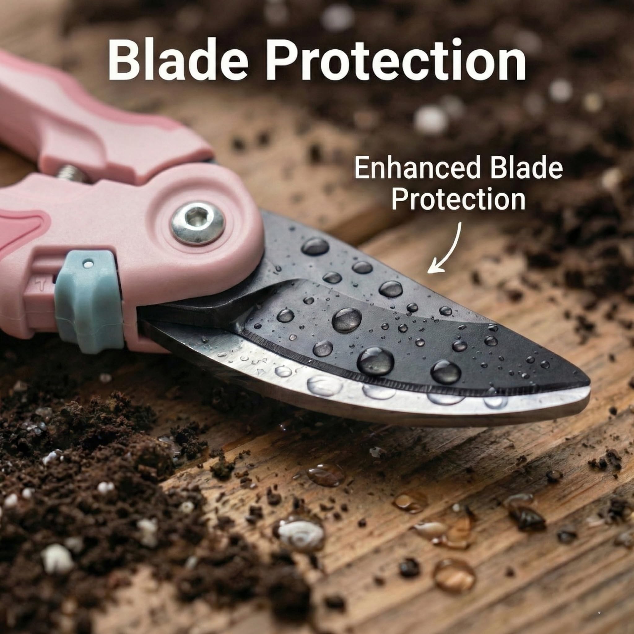 NEXON pink pruning set displayed for versatile garden tasks.