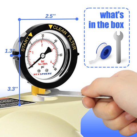 NexSphere clean filter indicator highlights maintenance needs.