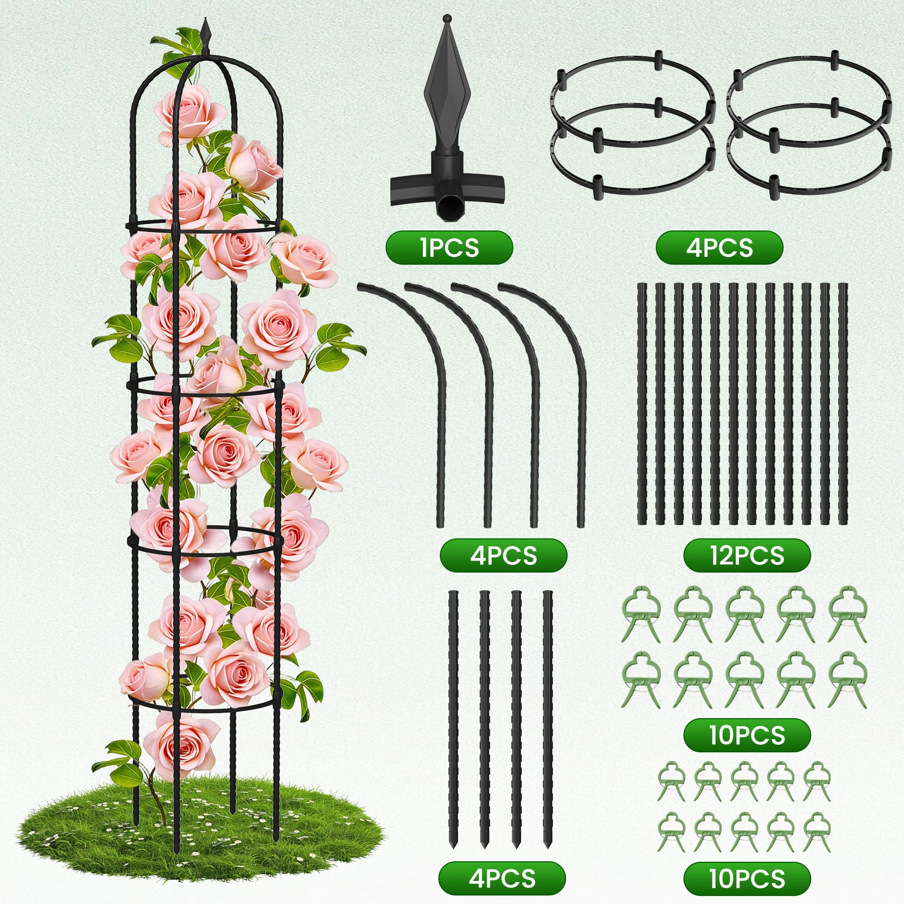 Nexum 4-tier adjustable design supports vines at varying heights.