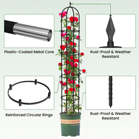 Nexum Garden Obelisk connection parts enable quick setup.