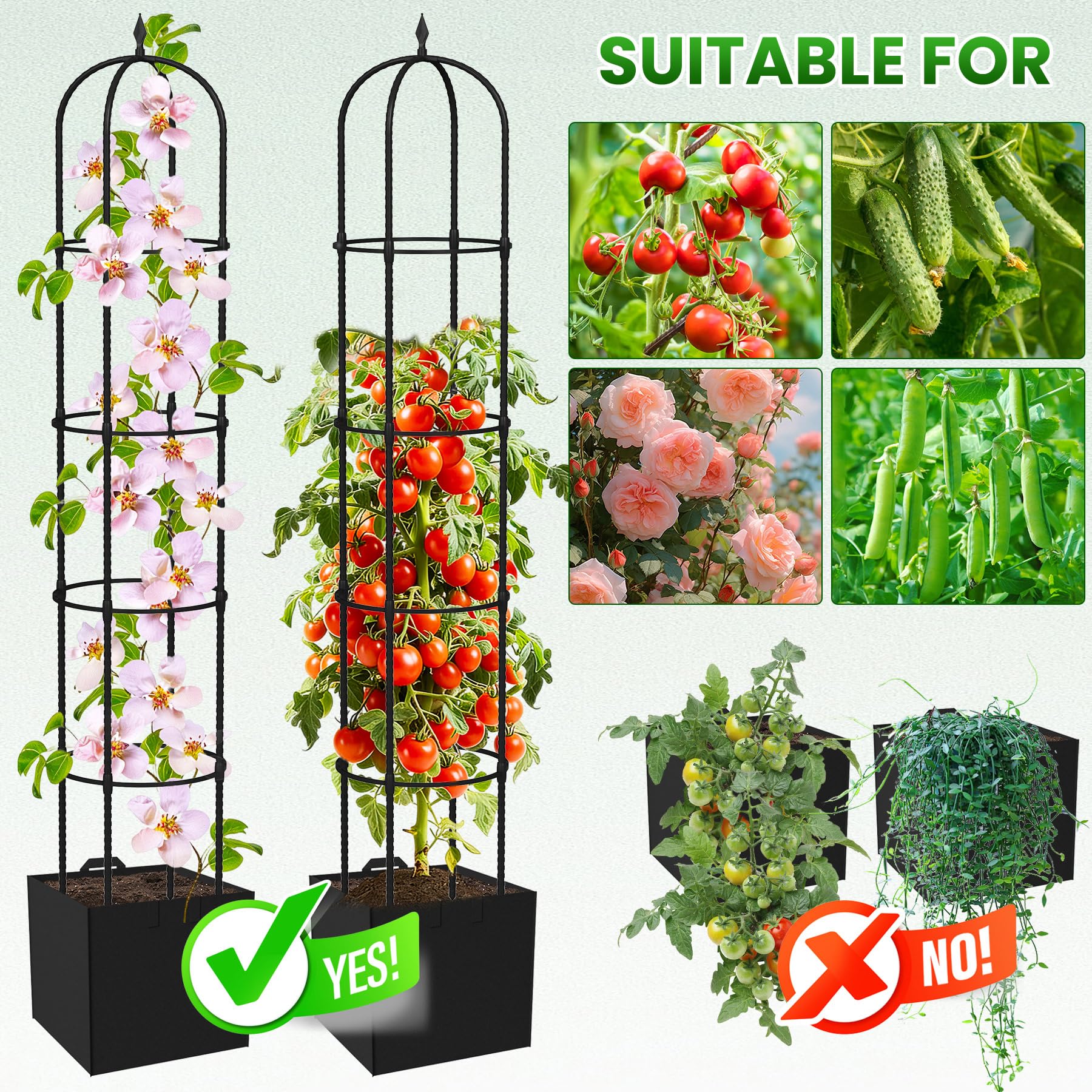 Nexum included plant ties guide growth and training.