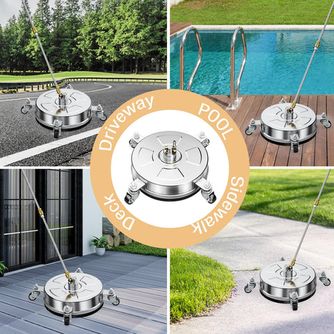 Nezion surface cleaner compatible with high PSI units for tough jobs