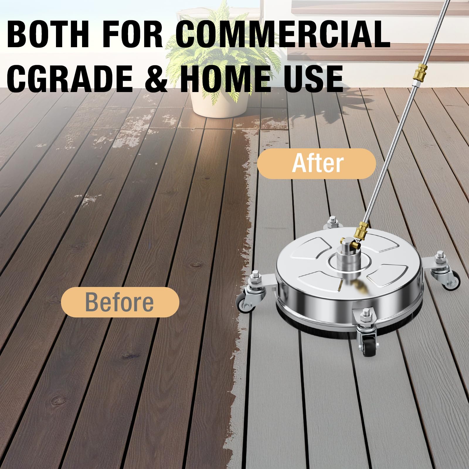 Nezion stainless-steel housing surface cleaner resists rust for outdoor use
