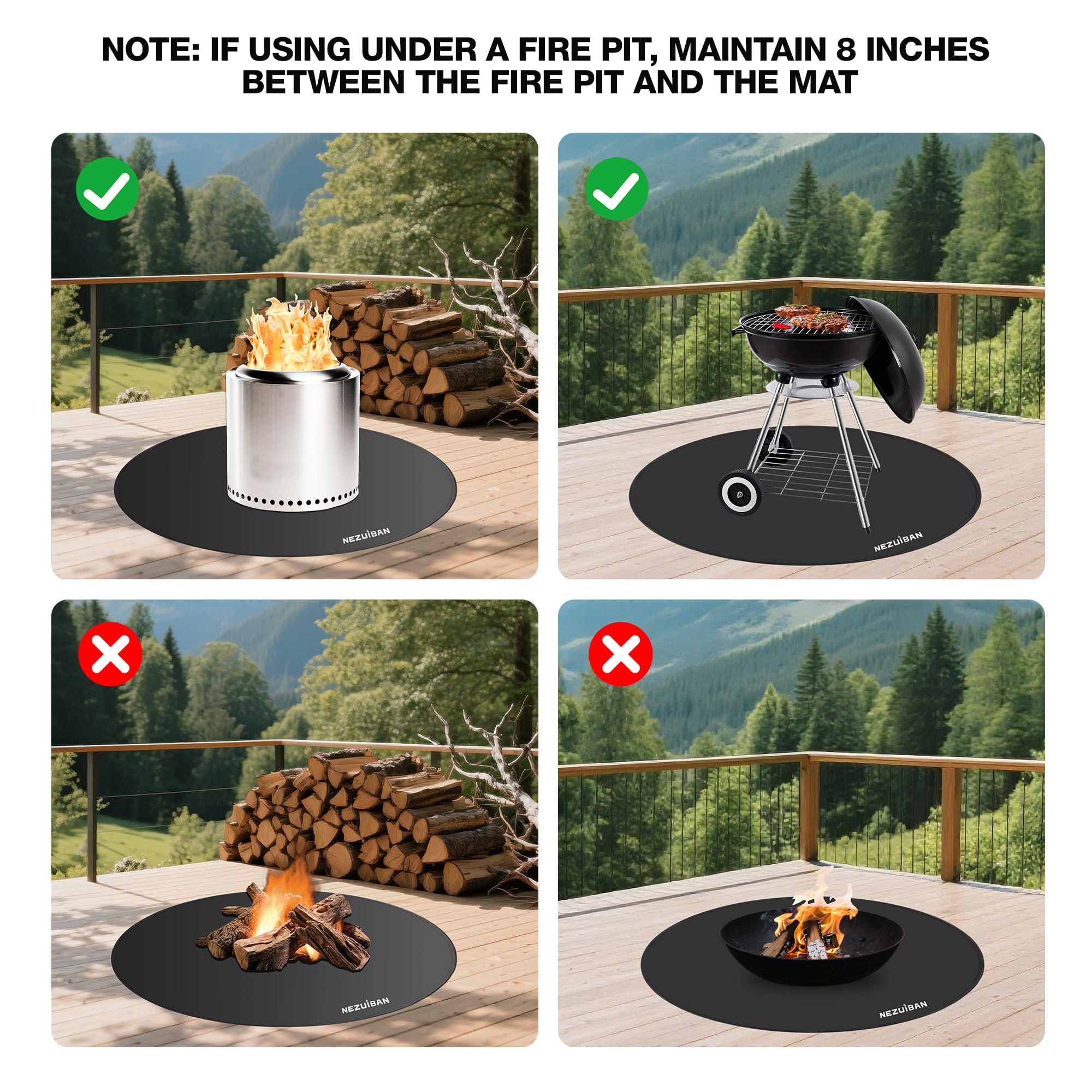 Foldable and portable NEZUIBAN mat ready for storage or travel