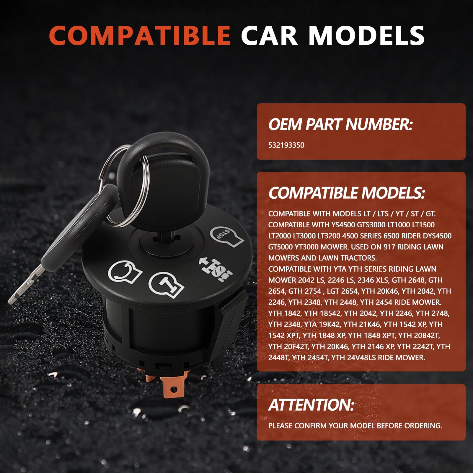 NFSpeeding 532193350 ignition switch side view showing compact ABS housing