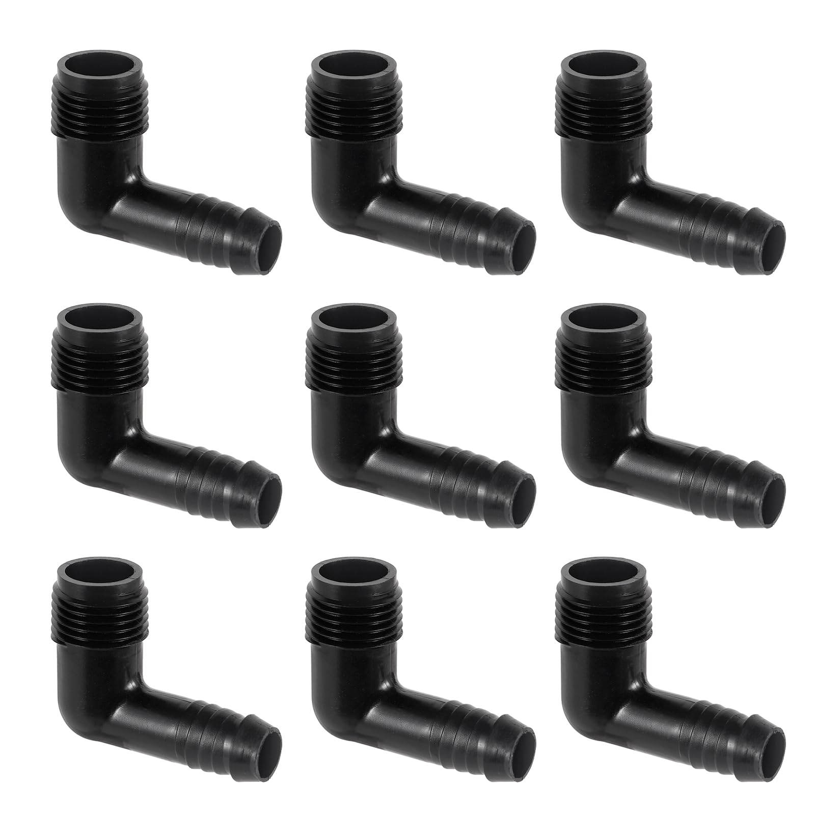 NFAMRZCAR 10pc drip elbow 90deg NPT male fitting for secure tubing connections