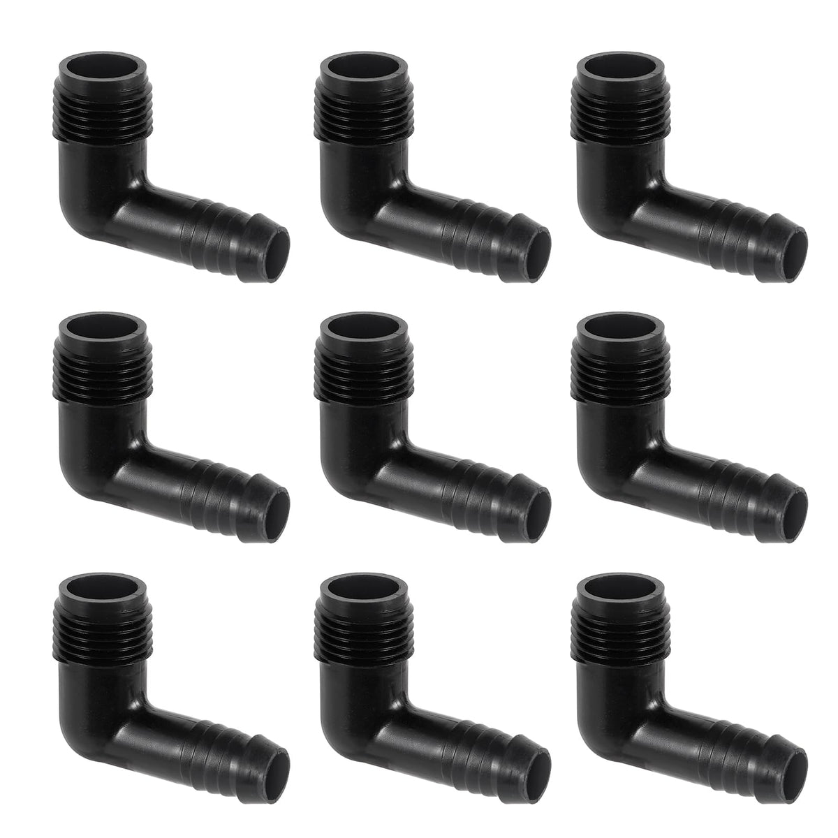 NFAMRZCAR 10pc drip elbow 90deg NPT male fitting for secure tubing connections