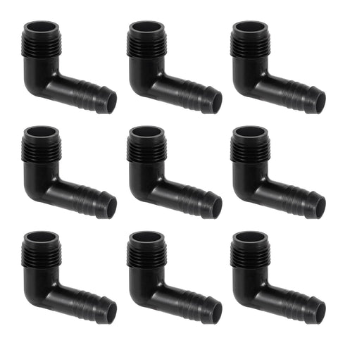 NFAMRZCAR 10pc drip elbow 90deg NPT male fitting for secure tubing connections