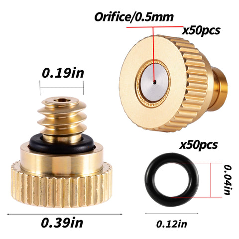 NFAMRZCAR misting nozzle with O-ring seal prevents leaks