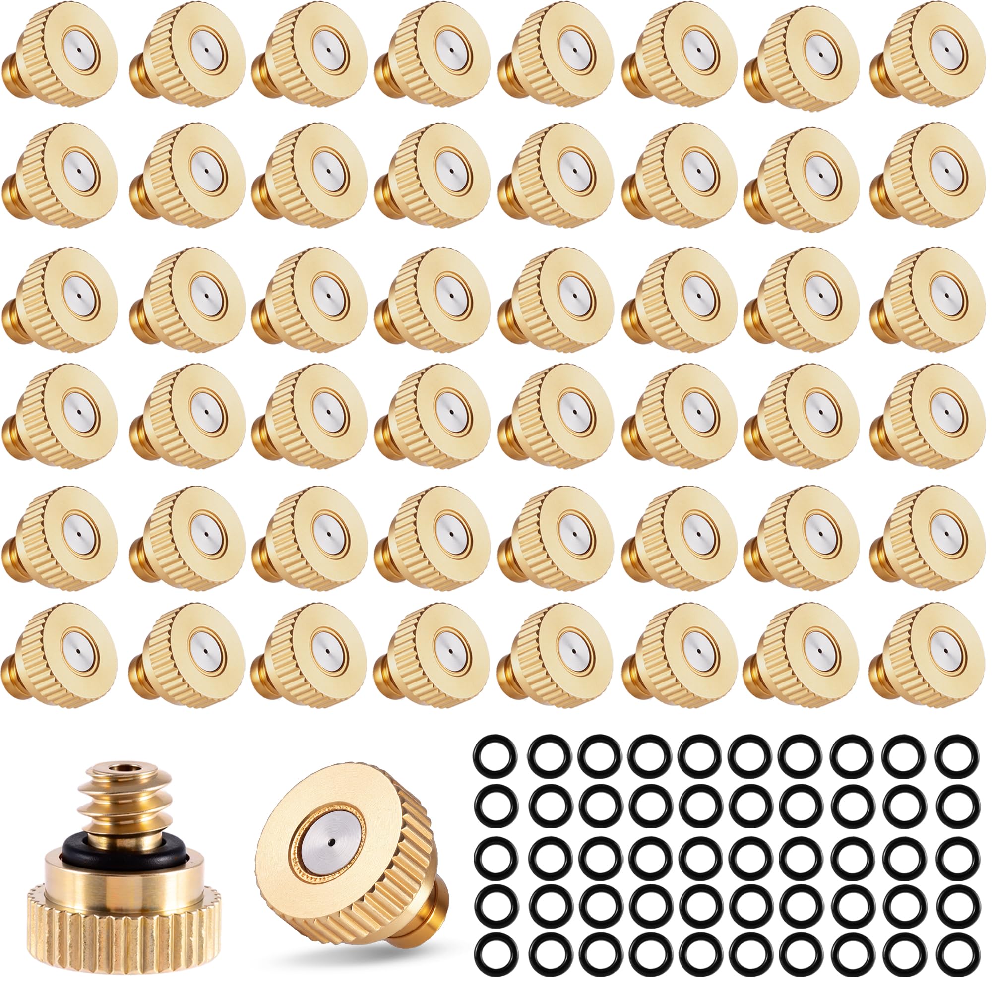 NFAMRZCAR brass misting nozzle pack 50 for even cooling spray