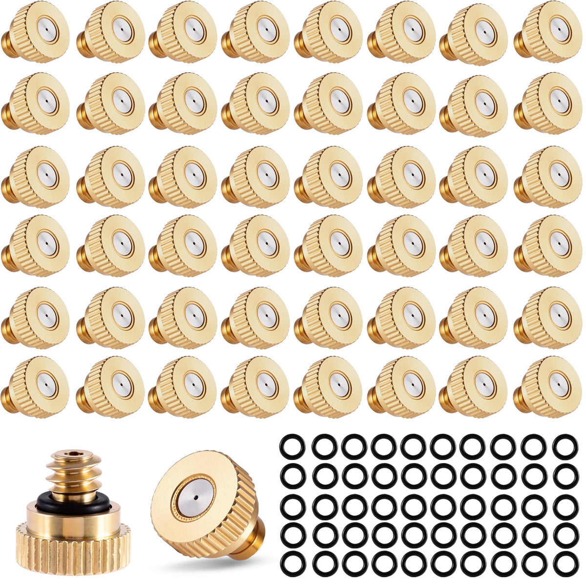 NFAMRZCAR brass misting nozzle pack 50 for even cooling spray