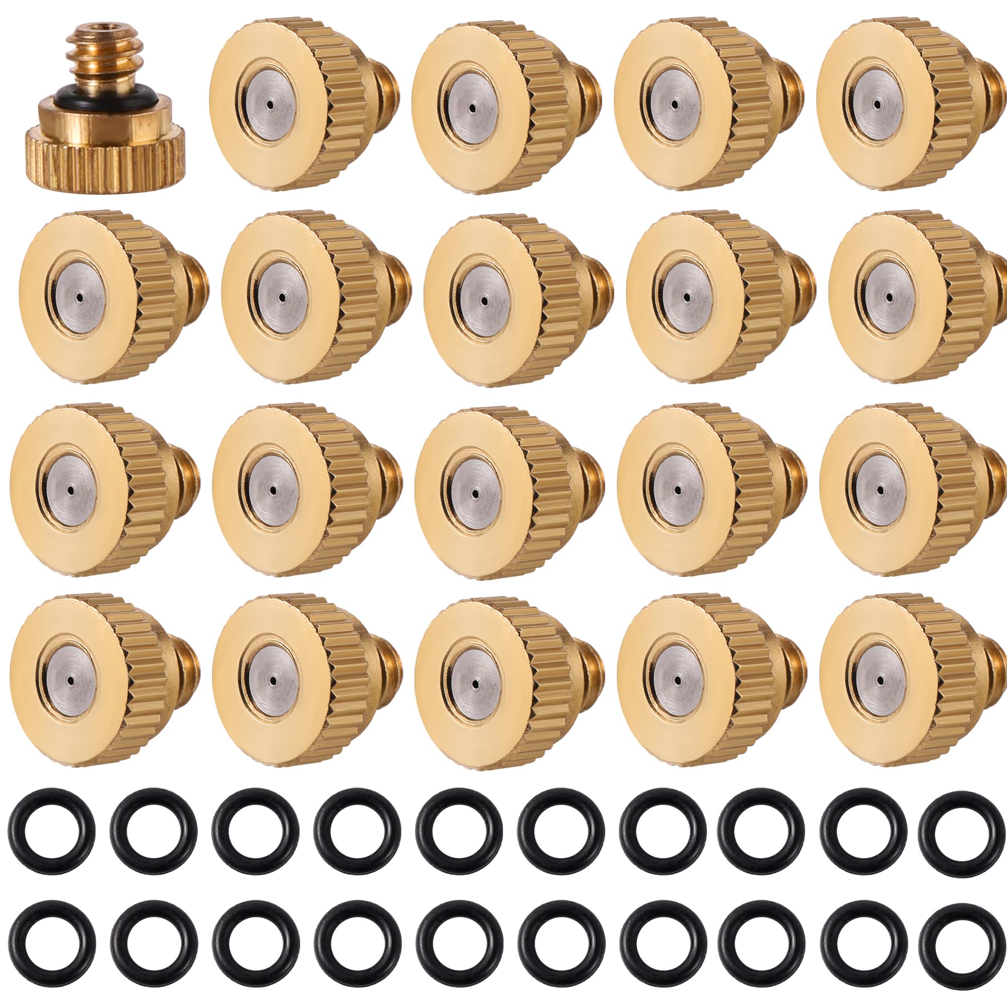 NFAMRZCAR brass misting nozzle pack for efficient outdoor cooling