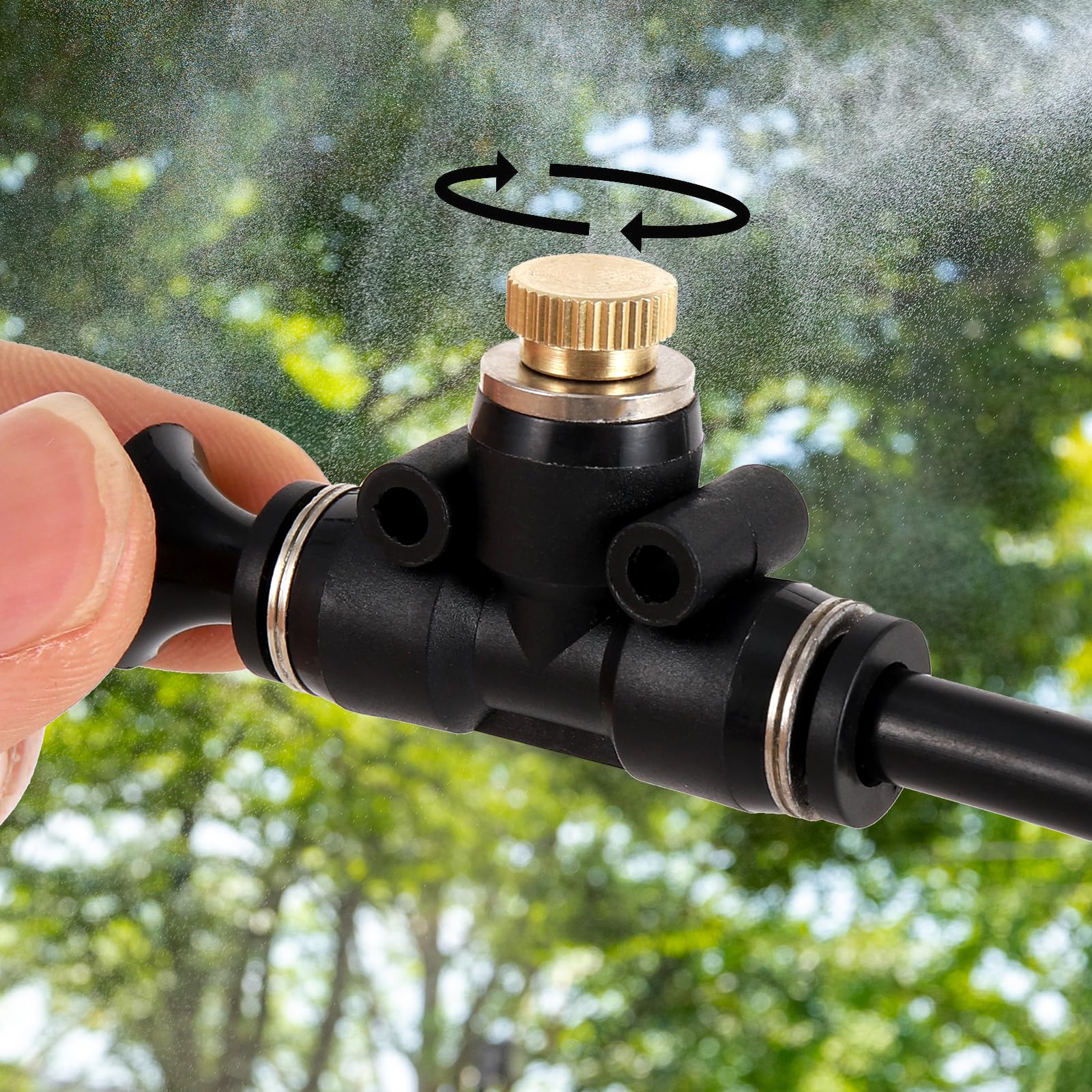 Connection of NFAMRZCAR misting plugs to standard 1/4-inch tubing