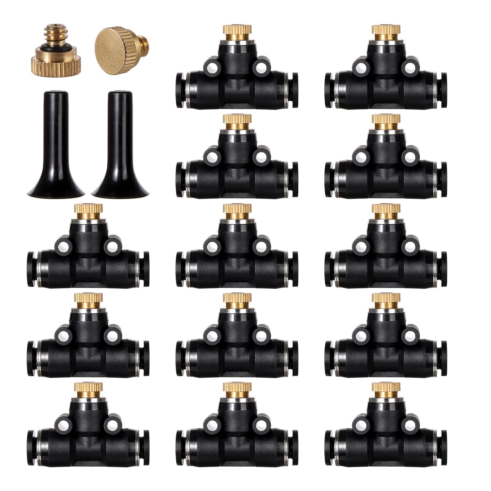NFAMRZCAR brass misting nozzles 12-pack for outdoor cooling