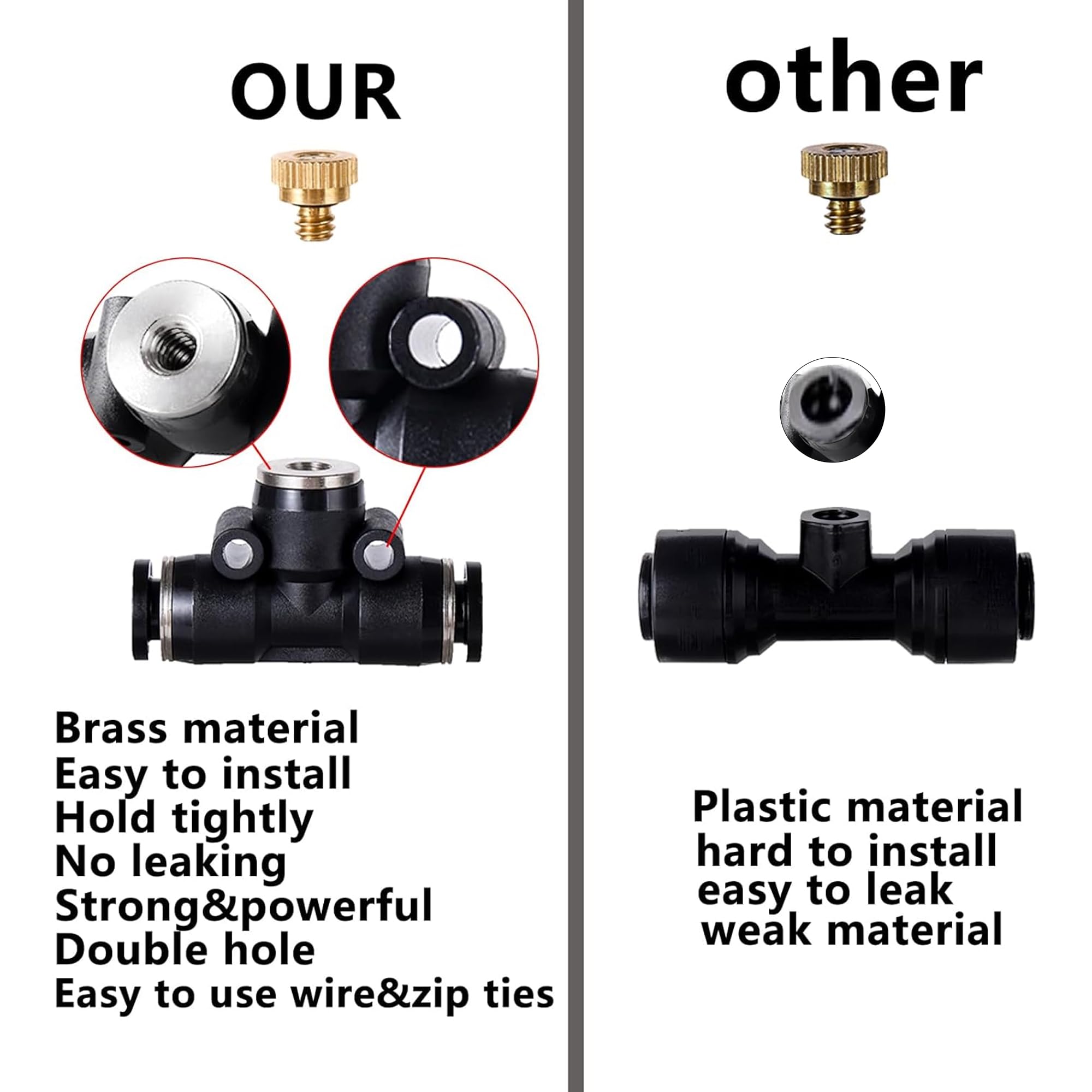 NFAMRZCAR brass plugs 2pc for secure line sealing