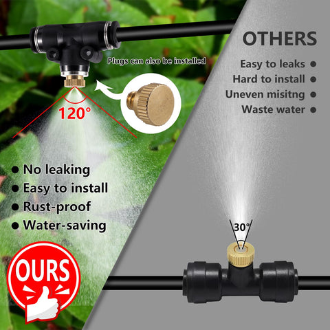 NFAMRZCAR misting nozzles tool-free installation for fast setup