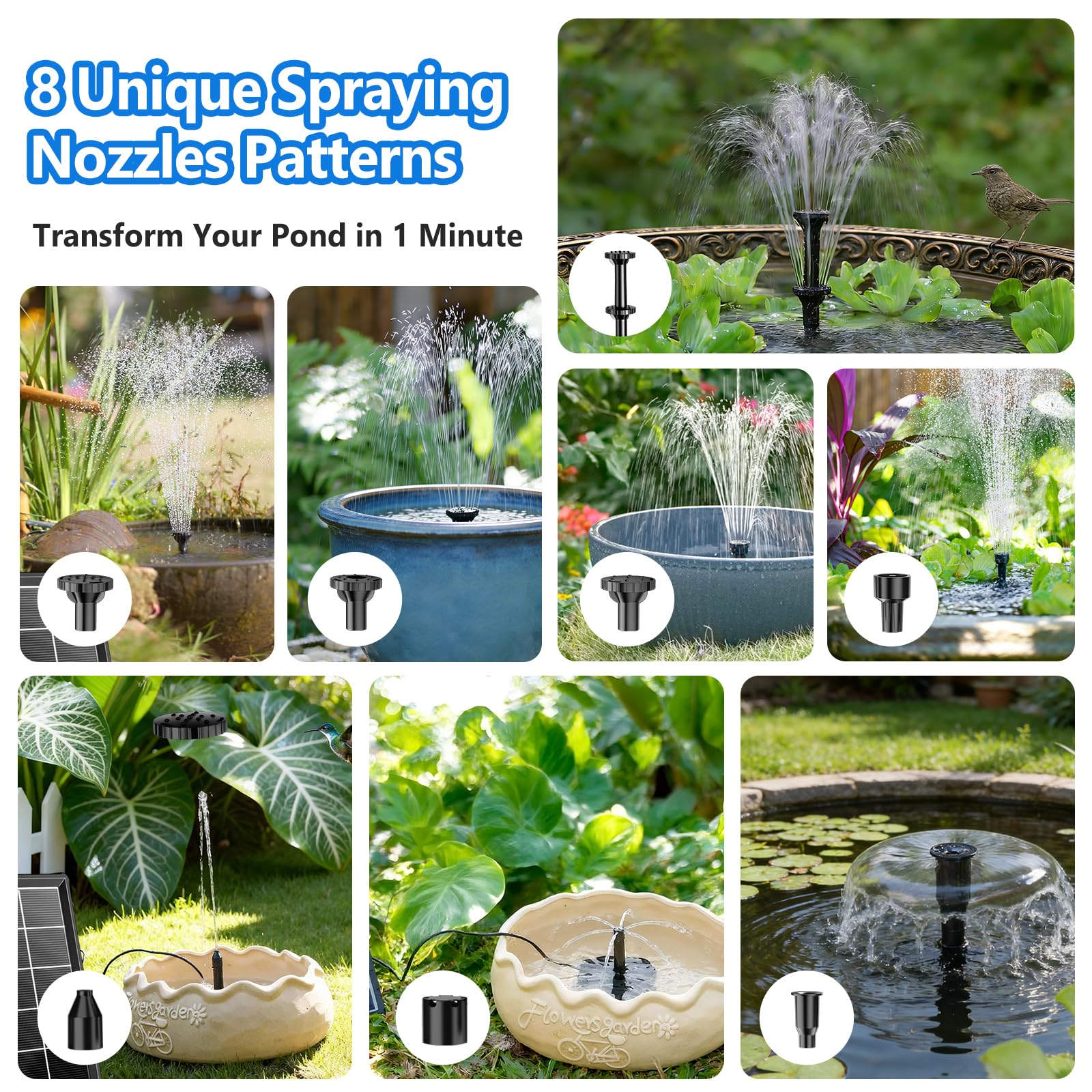 NFESOLAR 3.94ft tubing enables flexible placement around your water feature