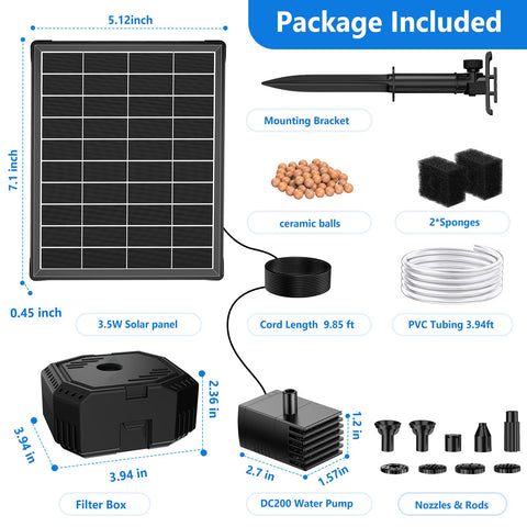 NFESOLAR fountain pump with LED indicators for simple status checks