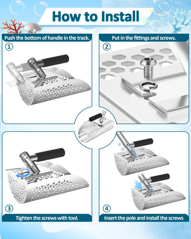 NFie eight 8.5 mm hex holes enable efficient sand sifting.