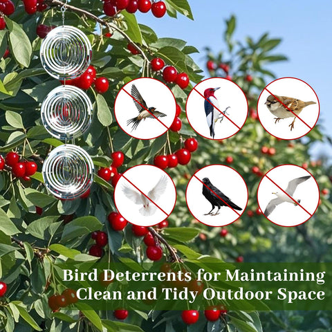 Ngdiluxury Bird Deterren 360-degree rotating hook enables easy positioning in breezy spaces