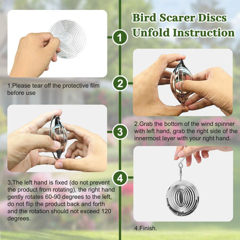 Ngdiluxury Bird Deterren outdoor decor discs add style while protecting garden spaces