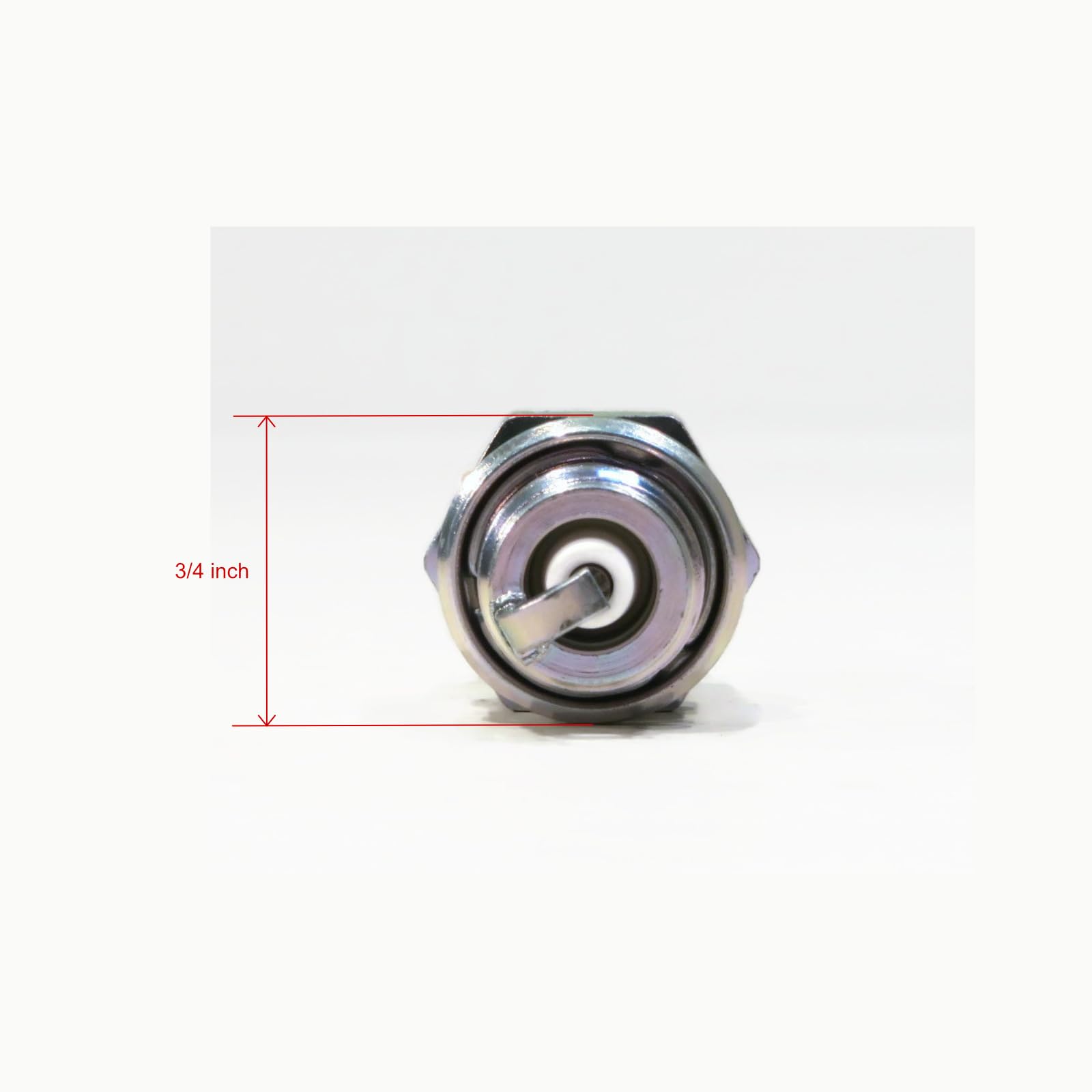 NGK BPM8Y spark plug offers 3/8 inch reach for optimal combustion clearance.