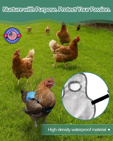 NHWNHW chicken saddle durable lightweight fabric supports natural movement.