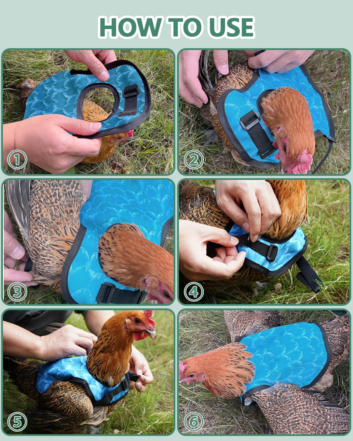 NHWNHW chicken saddle easy-clean material simplifies wiping or hand washing.
