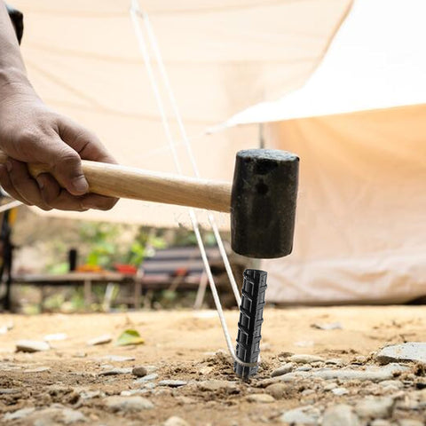 NHZ stake designed for hammer-driven installation in rocky or clay soils.
