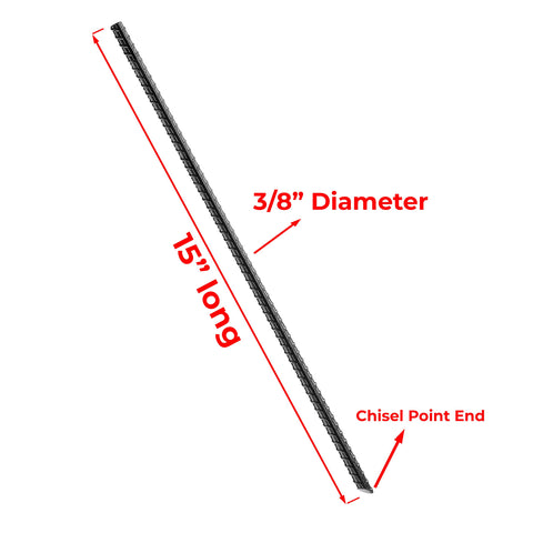 NHZ black-coated steel stake offers reliable performance in moist environments.
