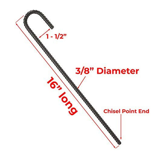 NHZ chisel-point end penetrates hard soil with ease.