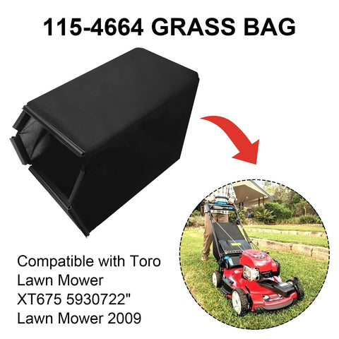 Niahm 115-4664 grass bag with no frame, easy replacement option.