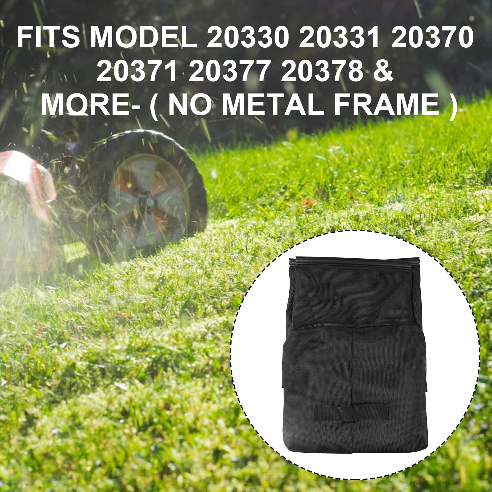 Niahm 115-4664 grass bag reinforced fabric emphasizes long-lasting durability.