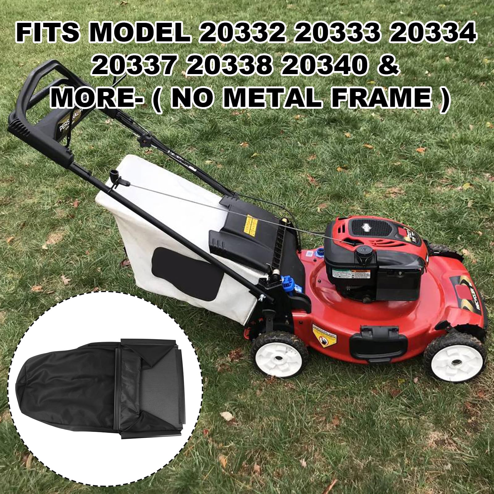 Niahm grass bag for Toro Recycler supports quick disposal after mowing.