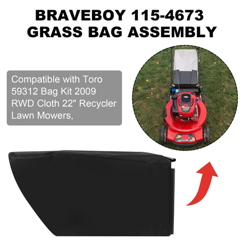 Niahm replacement bag demonstrates durable fabric for long mowing sessions.
