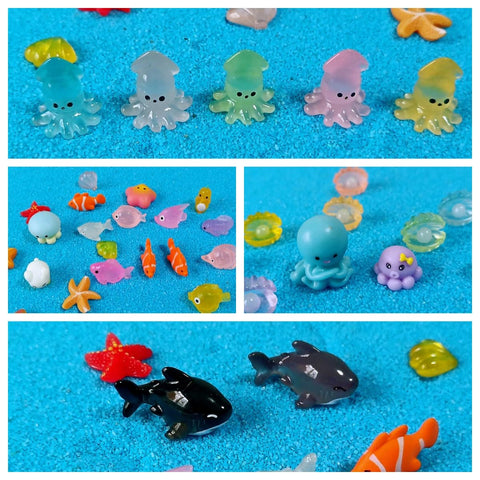 NIBERDA starfish tiny resin figurines enliven fairy gardens and table decor