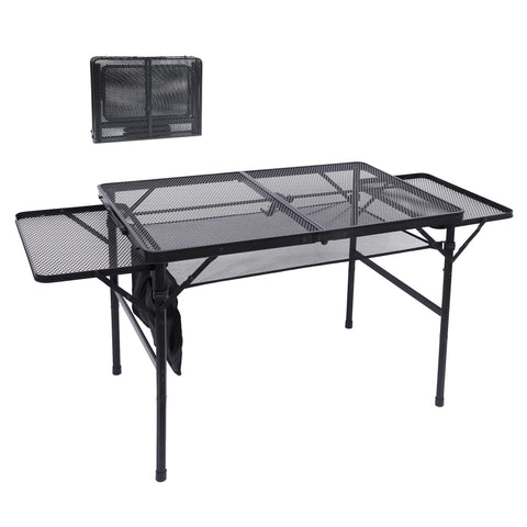 Nice C folding grill table with extended top for flexible outdoor cooking.