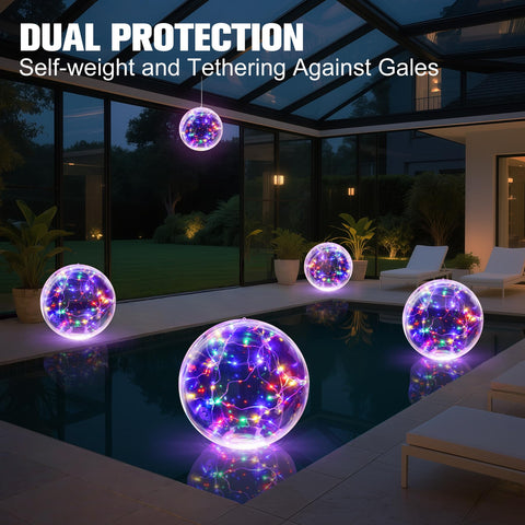 Niceput 14 inch glow globe adds dramatic centerpiece for pool parties