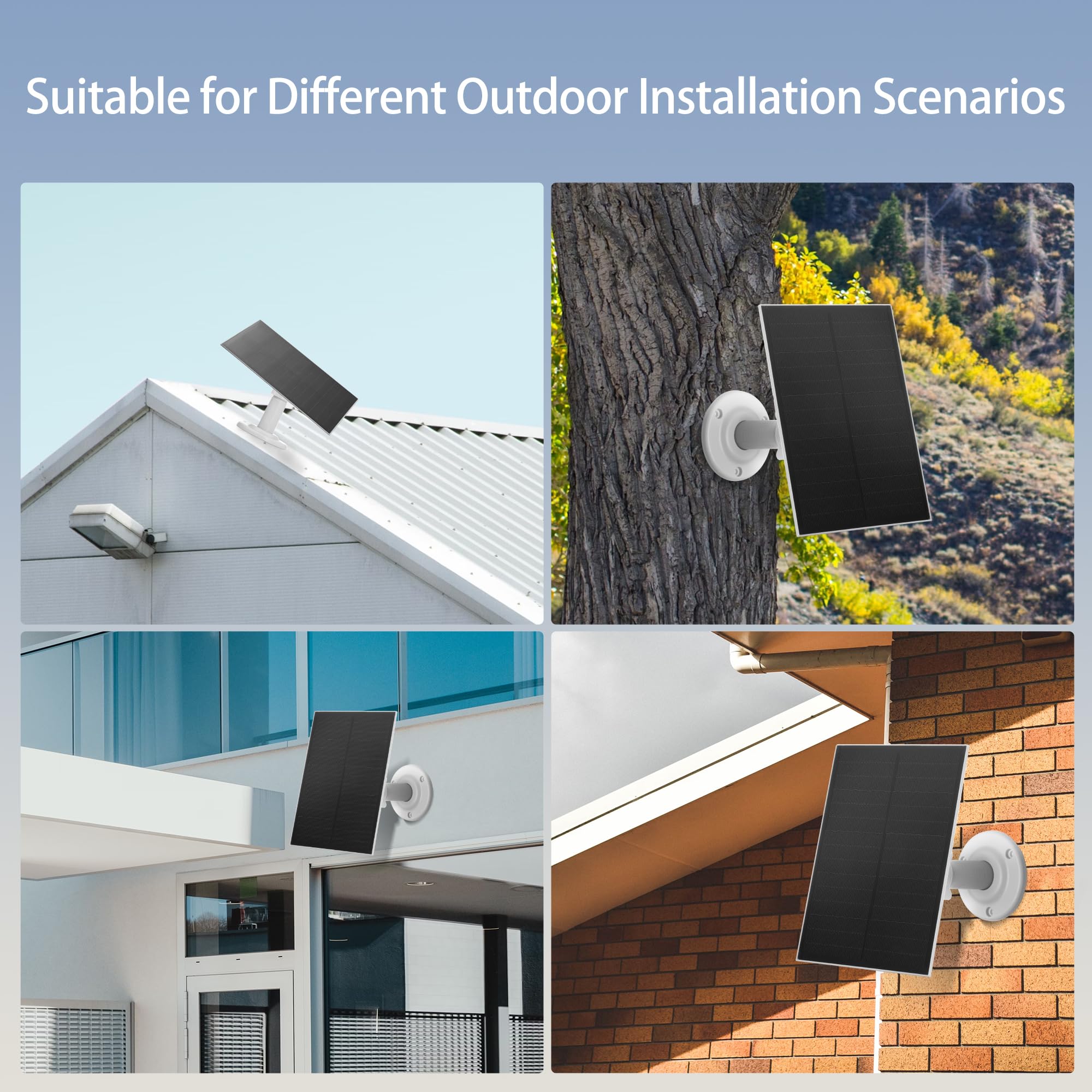 Nicesolar 8W USB-C panel designed for reliable outdoor use with cameras